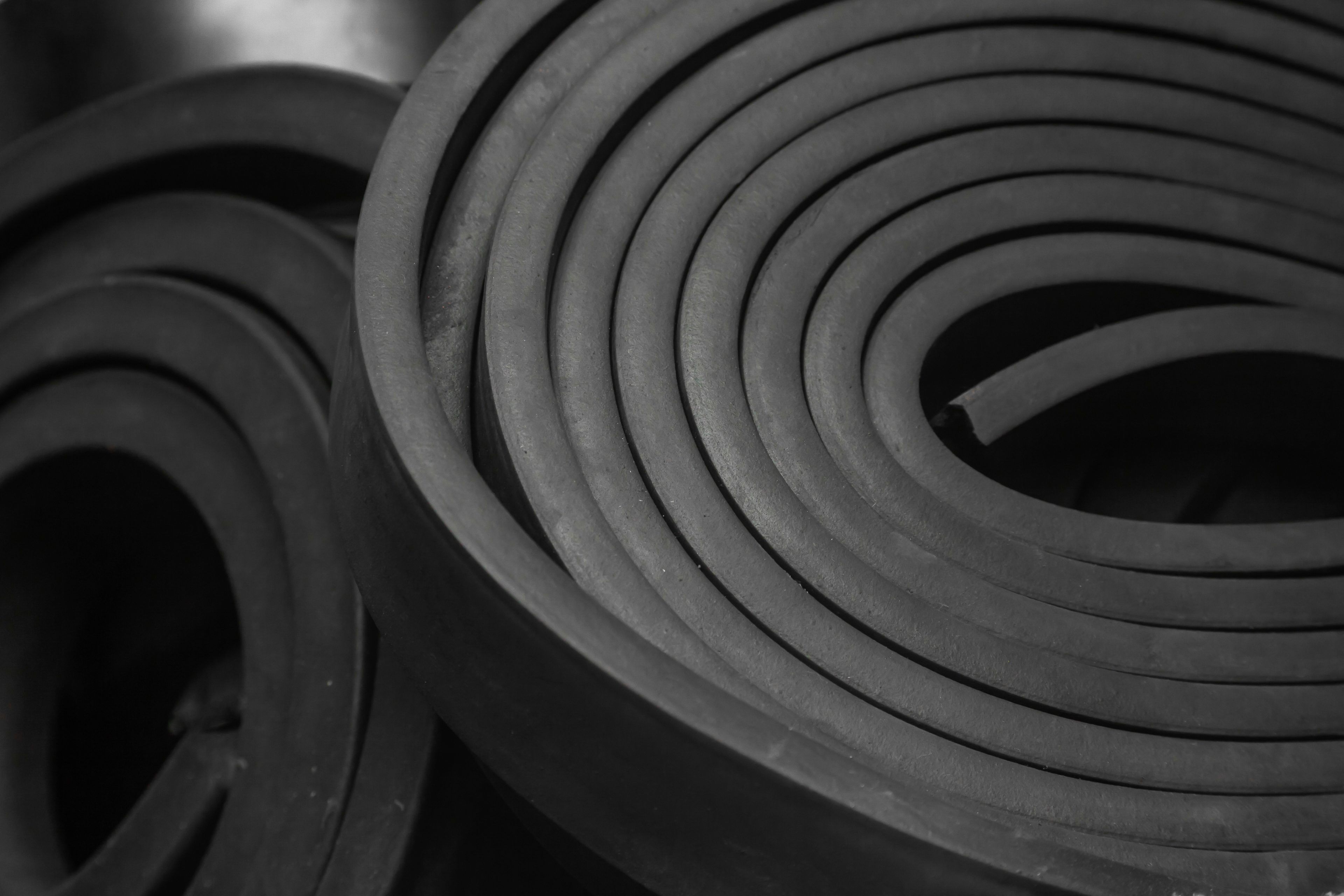 Close up of rubber